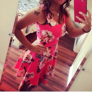 Beautiful floral pink dress